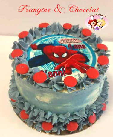 Gâteau anniversaire personnalisé cake design thème Spiderman livré à  Martigues - Frangine et chocolat